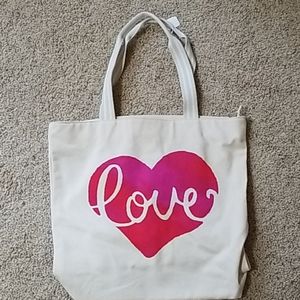 NWT zippered canvas tote bag